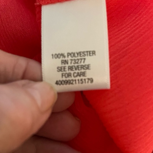 Candies- Sweet oversized blouse in a beautiful bright coral color, Size Large - Picture 4 of 14